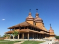 copper onion domes Greek Orthodox church