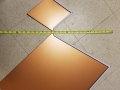 copper painted steel diamond shingles for wall small and large