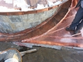 seaming a seamless round valley into a copper roof