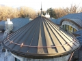 Radius standing seam snow guard