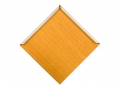 Diamond shaped metal roof shingle woodgrain paint Autumn