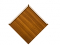 Diamond shaped metal roof shingle woodgrain paint Espresso