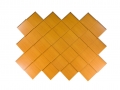 Diamond shingles in woodgrain paint Autumn