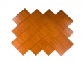 Diamond shingles in woodgrain paint Saddle