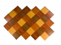 Diamond shingles in woodgrain paint mix of woodgrain finishes