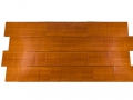 Metal roof panels in wood grain finish Saddle